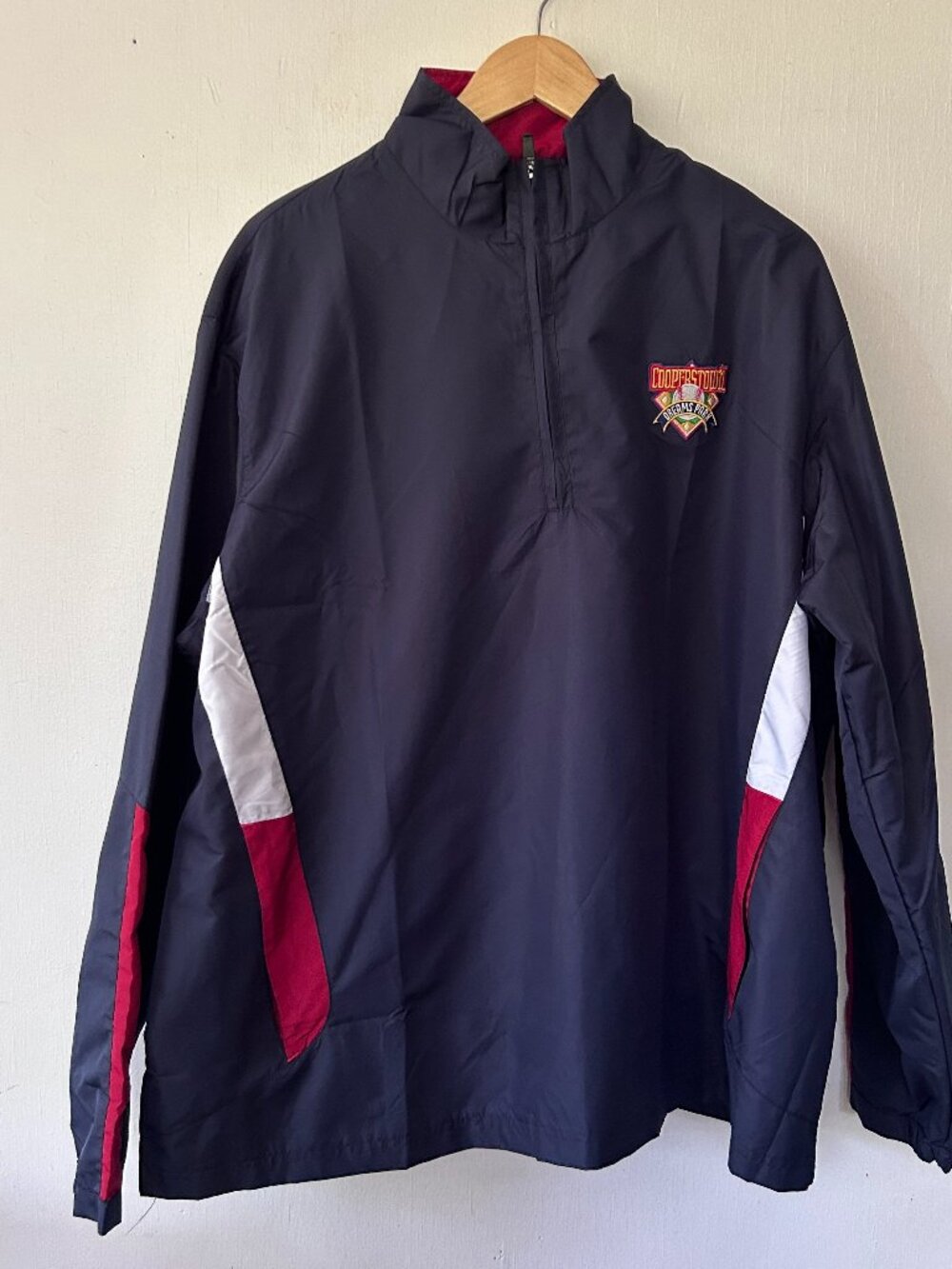 Cooperstown Windbreaker Mens XL Baseball 1/4 Zip Pullover MLB